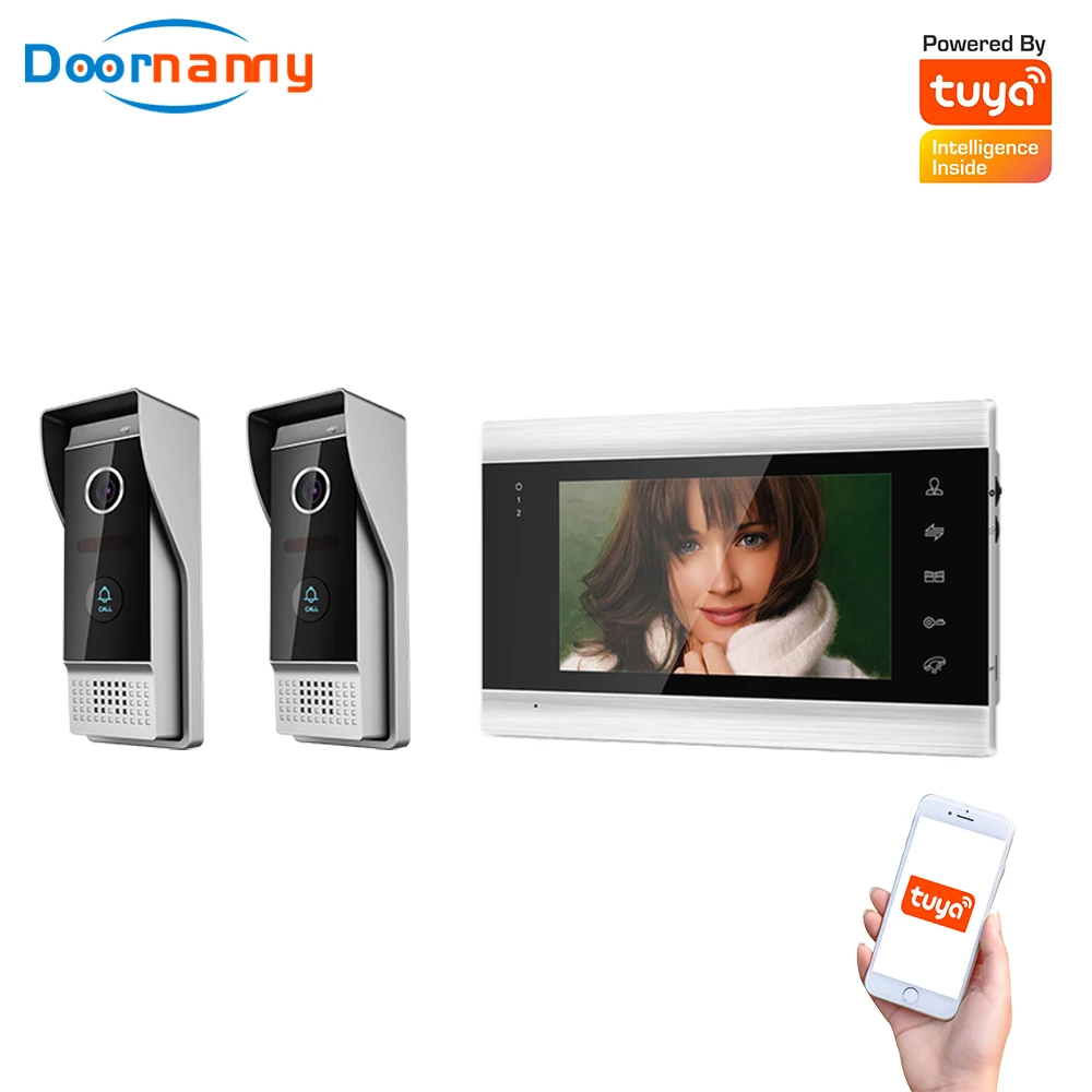 Intercomunicador de vídeo WiFi para Villa, accesorio de apartamento, Control de timbre, portero inteligente, 2 puertas, 720P