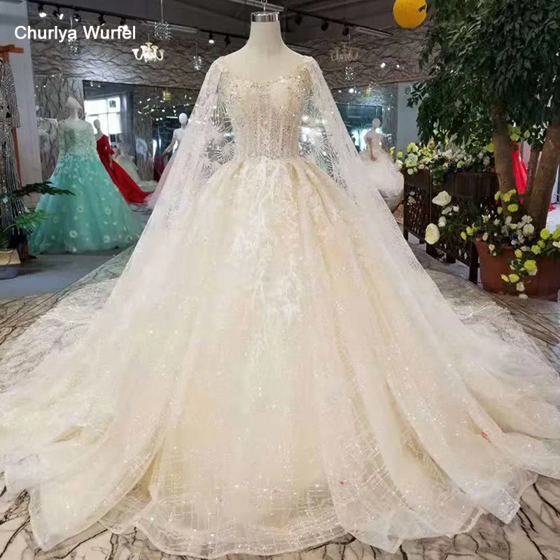 

LSS278 elegant wedding dresses with detachable cape v-neck sleeveless wedding gown 2019 with train china wholesale free shipping