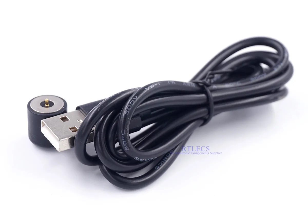 1 комплект Магнитный пружинный контактный разъем Pogo для USB Мужской кабель для зарядки 1 метр плюс контактный штырь