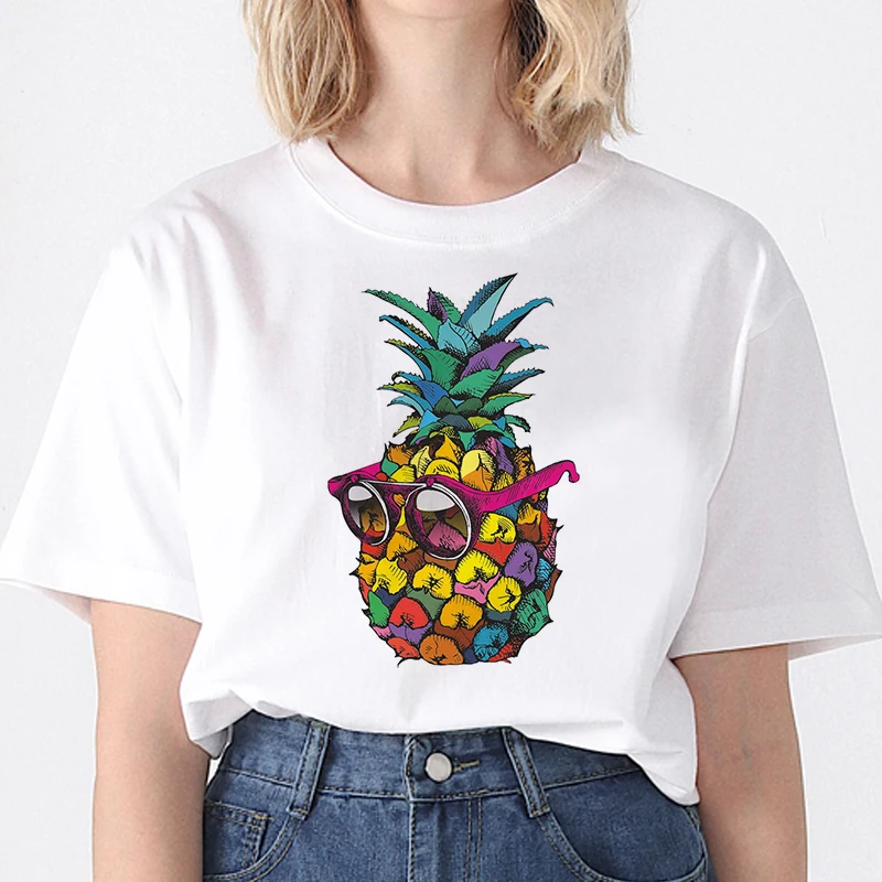 

T-shirt female graphic watermelon pineapple print fruit short-sleeved summer ladies top T-shirt women T-shirt Harajuku T-shirt