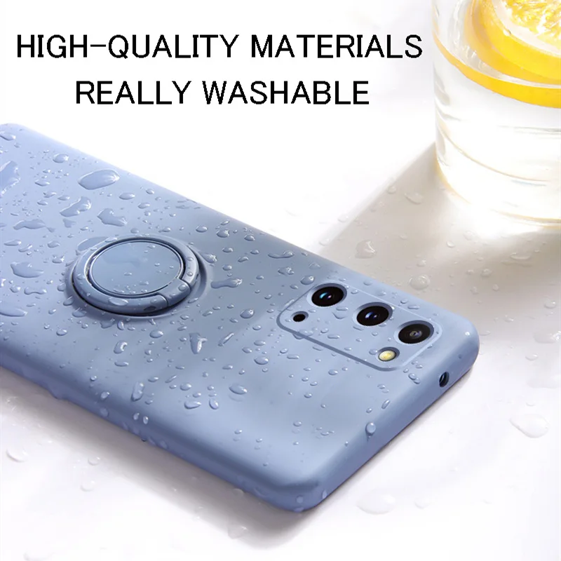 Magnetic Ring Holder Soft Silicone Car Stand Case