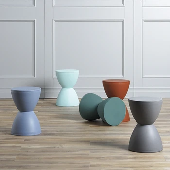 

Modern Simple Nordic Stool Small Stool, Household Creative Plastic Bench Stool Small Family Hall Simple Change Shoes Stool