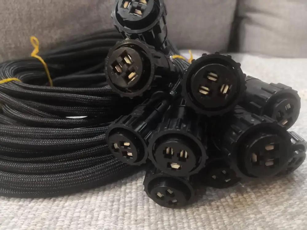 30pcs/lot TYCO AMP TE 3 Pin CPC Series Connector Plug With Molex MINI 2 meter Long 16AWG Wire Cable 206037-2 206070-8 66740-2