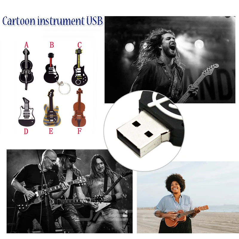 SHANDIAN Flash drive musical instrument flash memory card with usb interface2.0 16GB 32GB 64GB cartoon Memory Stick U disk gift