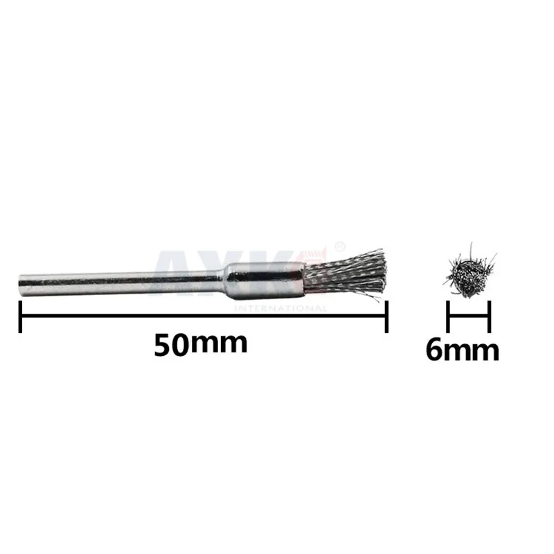 AXK 5 шт. стальная проволока Щетки Dremel Аксессуары полировальная кисть, дремель Инструменты Аксессуары для мини-заусенцев матовое колесо DT014
