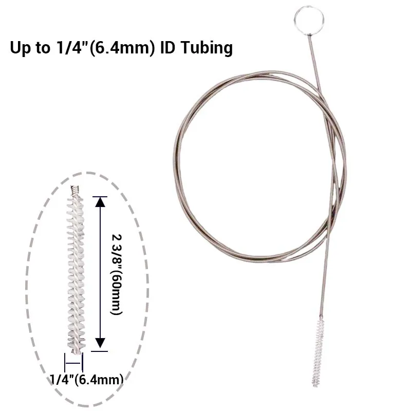 3 Different Size 1.5 meter Spiral Cleaning Brush Beer Silicone Hose Cleaner Air Pump Hose Tube Filter Pipes silicone tube Silicone Hose Cleaner