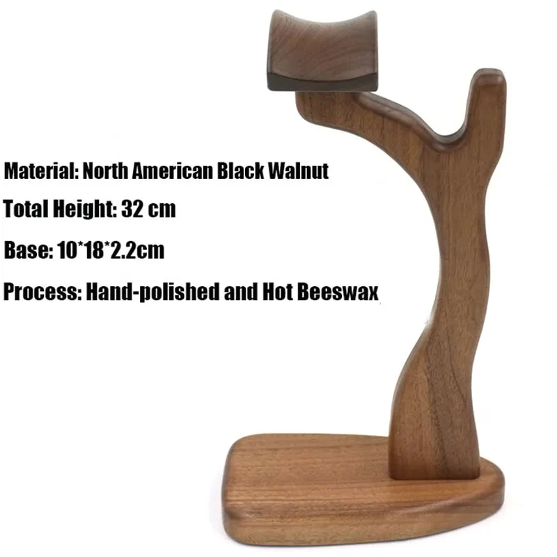 Classic Wooden Heaphones Holder Universal Earphone Hanger Stand Headset Desktop Display Shelf for Gaming Headphone