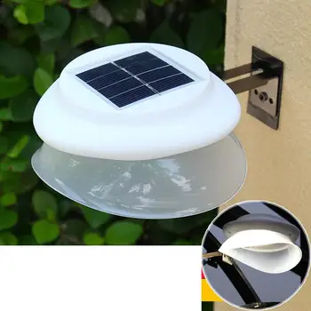 

2pcs Solar Fence Lamp Yard Light Convenient Garden Lights Practical LED Lighting Tool For Outdoor Outside