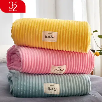 

Discount hot spring and winter thickening warm milk fleece blanket flannel flannel single coral fleece towel quilt