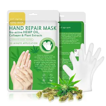

Hemp Oil Moisturizing Hand Mask Hyaluronic Aicd Hand Patch Remove Dead Skin Hand Skin Anti-Drying Exfoliating Hand Skin Care