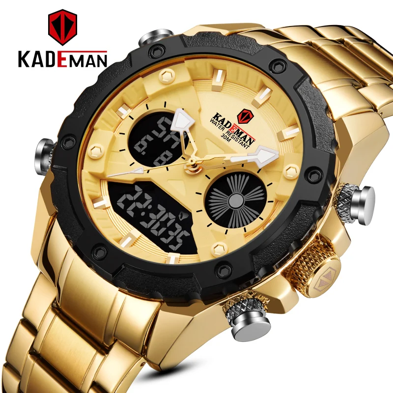 

Luxury Brand Waterproof Military Watches Men LED Analog Digital Watch Male Army Stainless Steel Quartz Clock Relogio Masculino