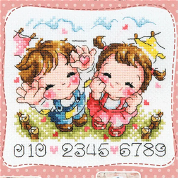 Белый SO498 DIY мини-Мультяшные пакеты для рукоделия, Стич для вышивки крестиком, хлопковая ткань для рукоделия, наборы для вышивания крестиком - Цвет: Белый