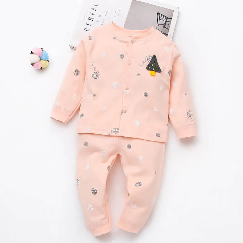 New Born Baby Clothes Set Baby Sets Long Sleeves Kids Clothes for 3-18m Boys& Girls Infant Cotton Clothing Absorb Sweat