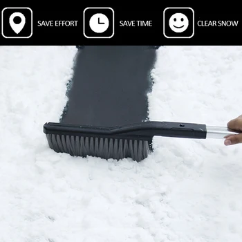 

2-in-1 Car Snowbrush Ice Scraper with Brush Snowbrush Shovel Removal Brush Multifunctional Cleaning Brush Car Accessories
