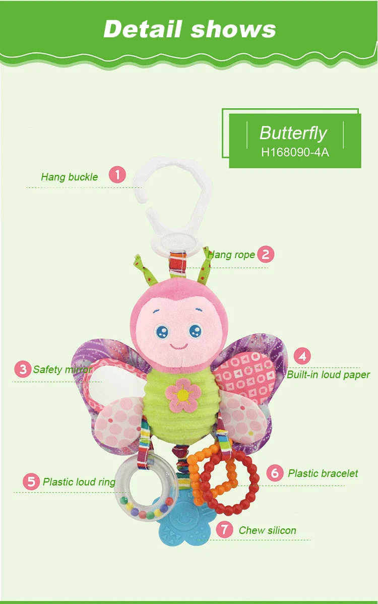 Детские игрушки 0-2 года, погремушки, игрушки для мультфильмов, мобильные детские игрушки, коляска, чучело