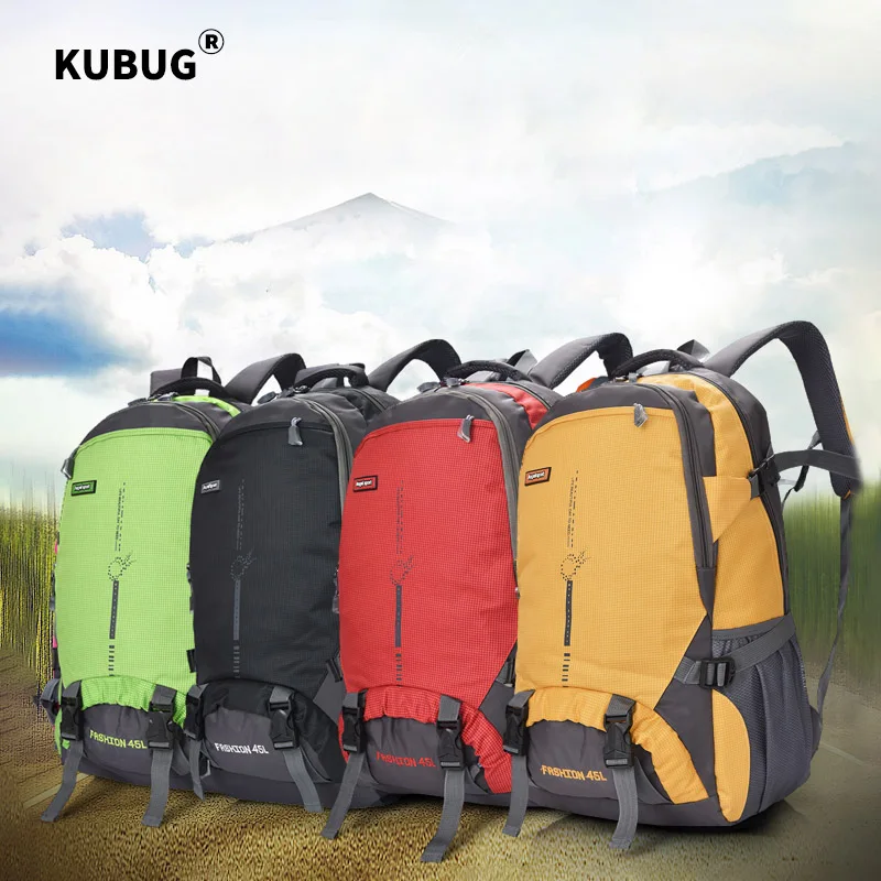 KUBUG 45L большая бейсболка для езды и походов, сумка для путешествий на открытом воздухе, рюкзак для мужчин и женщин, Водонепроницаемый Спортивный Рюкзак Студенческая сумка