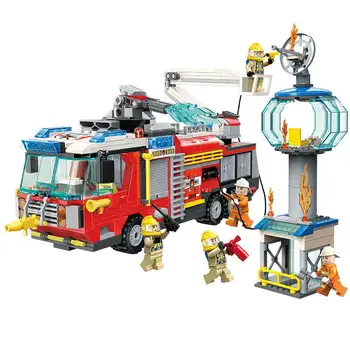 

Children Alpinia Oxyphylla Fire The Flames Vanguard Series Assembling Building Block Toys Airport Rescue Get Some Action 2809