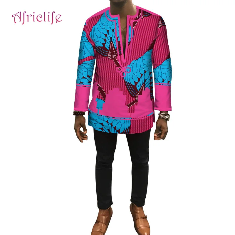 Африканская мужская одежда Дашики Африканский Базен Riche мужская верхняя одежда Лоскутные рубашки одежда на заказ рубашка с принтом для мужчин WYN448
