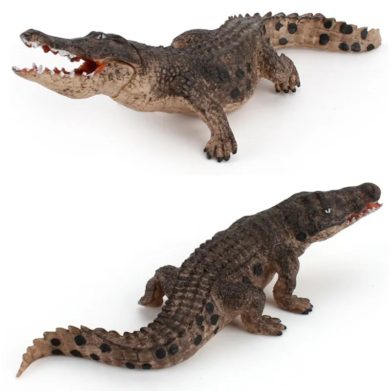 Simulation Wild Jungle Animals Wolf Bison Eagle Bear Crocodile PVC Action Figures Ornaments Collection Kids Education Toy Gifts
