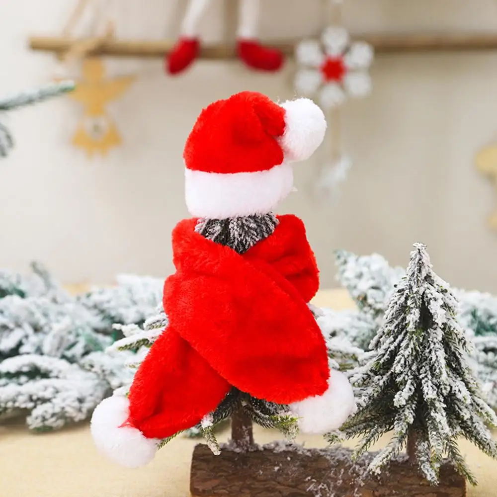 Christmas Pet Cat Dog Hat Red Scarf Holiday Santa Costume Small Animals Set#3S26