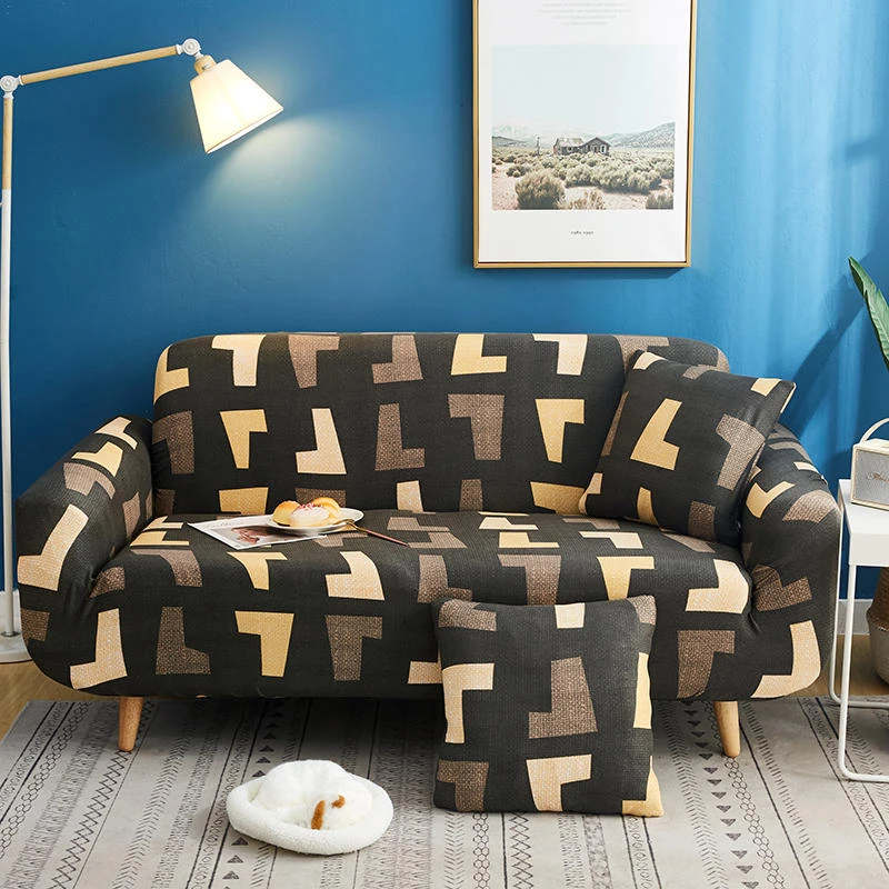 Современный чехол для дивана, плотно обертывающийся, все включено, эластичный диван в полоску, чехол для мебели, защитный чехол, 1 2 3 4 сиденья
