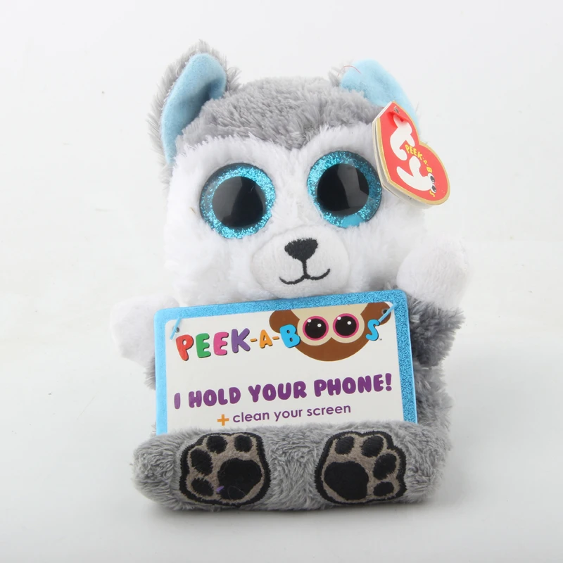 Ty Peek-A-Boo держатель телефона с экраном очиститель снизу плюшевые игрушки животных Жираф Сова Единорог слон кролик кукла