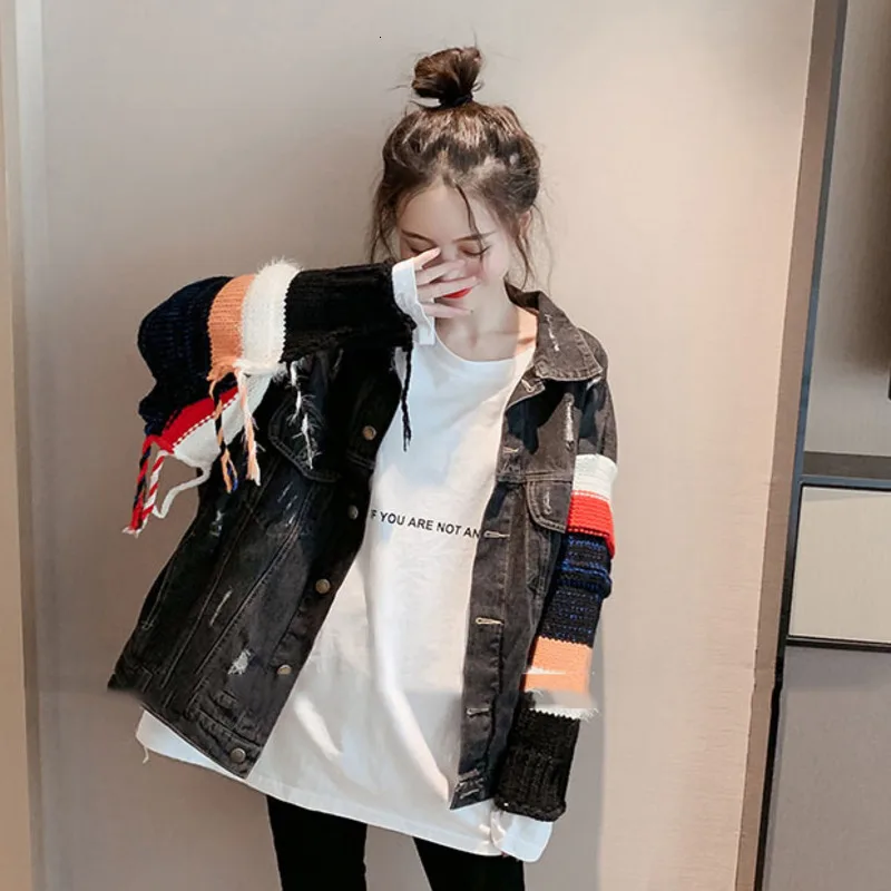 LANMREM джинсовая стеганая куртка женская осенняя и зимняя дикая новая Корейская версия свободного пальто с отворотом утолщение 19B-a147