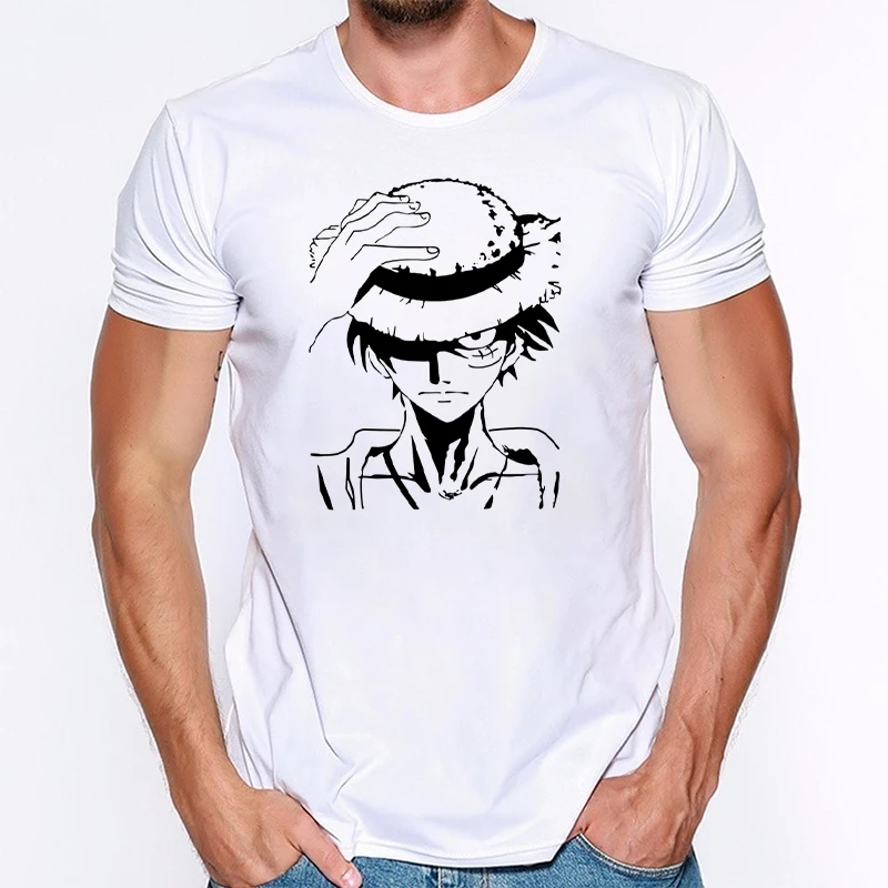 

2019 ONE PIECE Tshirt Graphic Print Tee Homme Cotton Anime Tshirt Fashion Casual Streetwear Men's Tops Shirt Harajuku O-neck