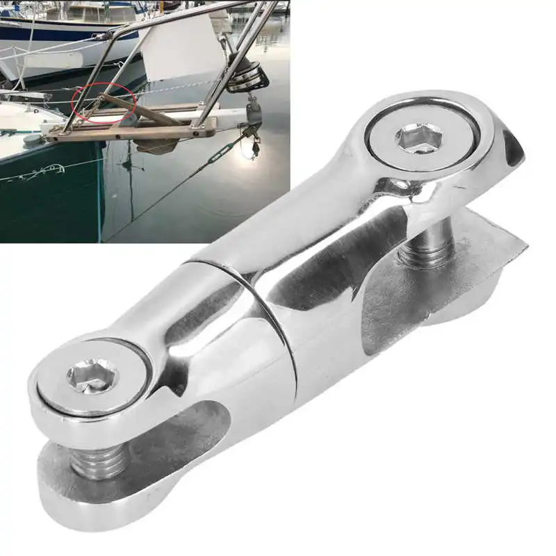 Boat Anchor Swivel Chain Connector Double Joint 316 Stainless Steel  Hardware for 0.4-0.5in Chain Boat Accessories