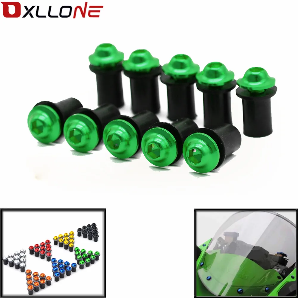 

For 10pcs m5 CNC Aluminum universal Motorcycle Windscreen Bolt Moto Accessories For HONDA CB500X ABS CTX 1300 MSX 125 CBR 600RR