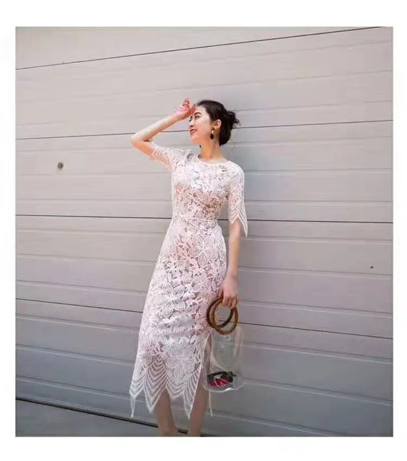 lace fabric model effect
