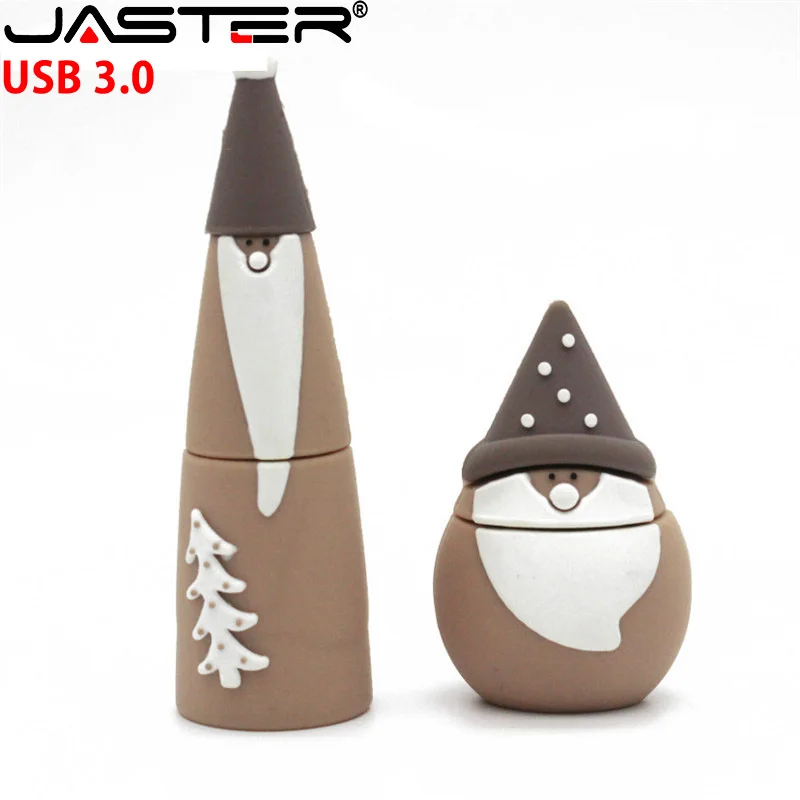 cheap JASTER Christmas Santa Claus usb flash drive pen drive 4GB 8GB 16GB 32GB 64GB USB Creative novelty design USB 3.0 memory stick