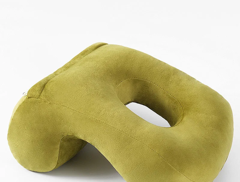 grass green Подушка для сна, офисный стол, школьный стол, дневное кресло-Подушка для сна, подголовник для путешествий, креативный подарок, бархат - Цвет: grass green