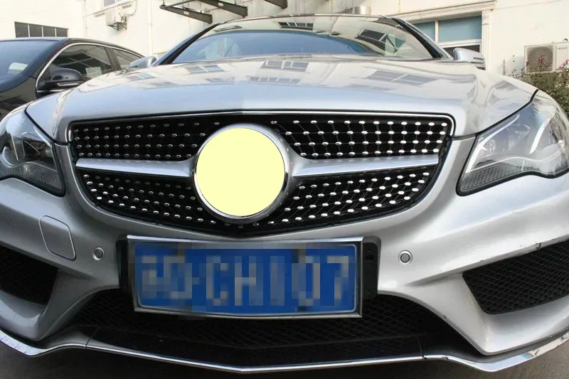 Тюнинг бриллианты Передняя средняя решетка гриль Автозапчасти для Mercedes E coupe класс Benz автомобиль C207/A207 E200 2013- год
