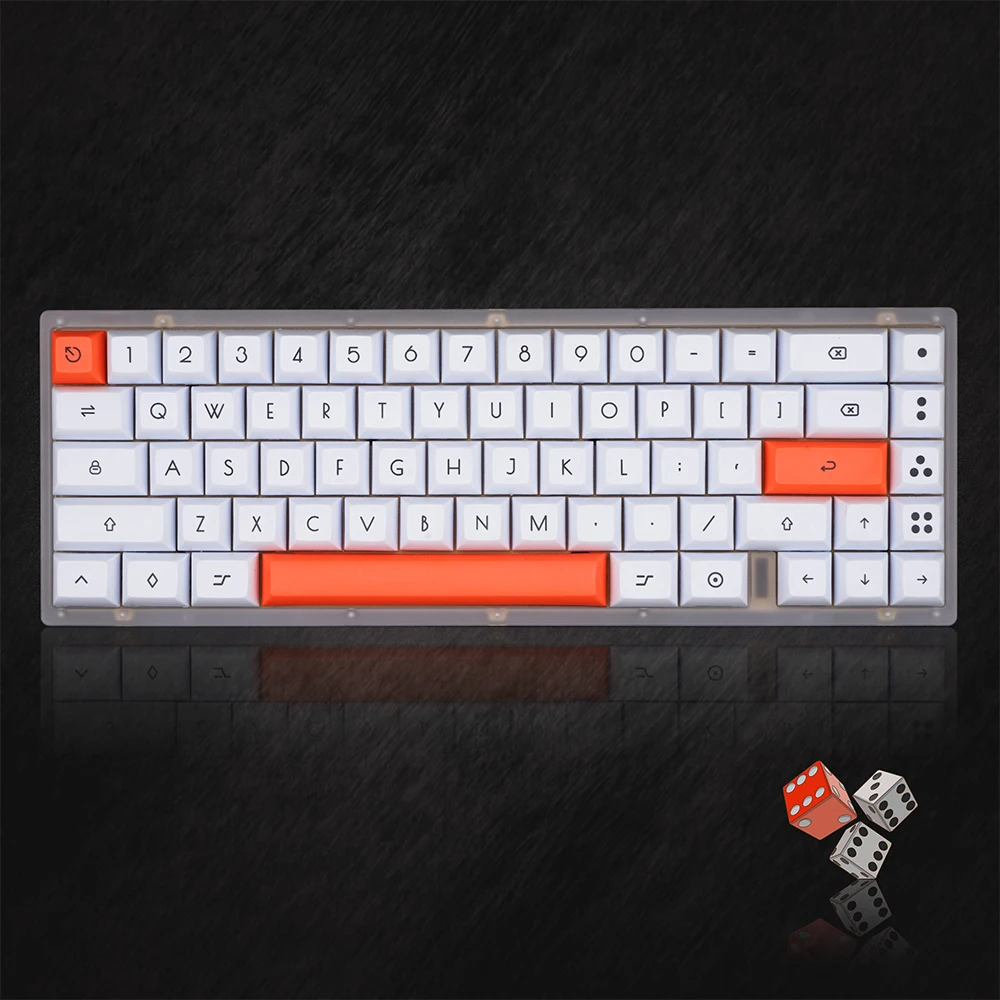 Buy Kat Profile Dice Design Sublimation Pbt Keycaps For Cherry Mx Switch Mechanical Gaming Keyboard 64 67 68 Cold White Keycaps In The Online Store Biomax At A Price Of 119 Usd