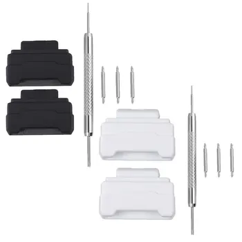 

2 Sets Watch Connector Accessories Watch Band Bonder Resin Watchstrap Linker with Tools Compatible for Casio DW White and Black