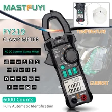 Mastfuyi-FY219 pince numérique à courant alternatif DC, haute précision, multimètre True RMS, gamme automatique, condensateur VFC, universel NVC