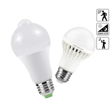 Светодиодный светильник с датчиком движения PIR/светильник с датчиком звука 220 В светодиодный светильник 2835 SMD СВЕТОДИОДНЫЙ S домашний светодиодный E27 лампочка охранный светильник ing