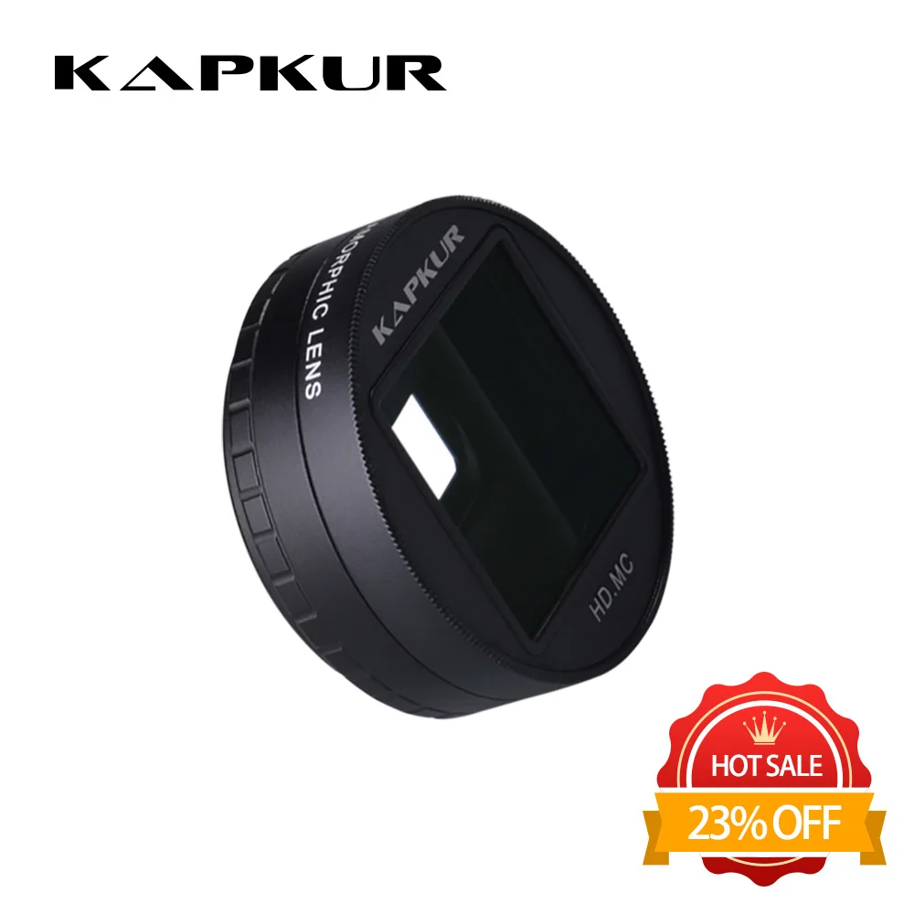 Анаморфный объектив Kapkur 1 33x широкоэкранный для iPhone XR с чехлом телефона kapkur