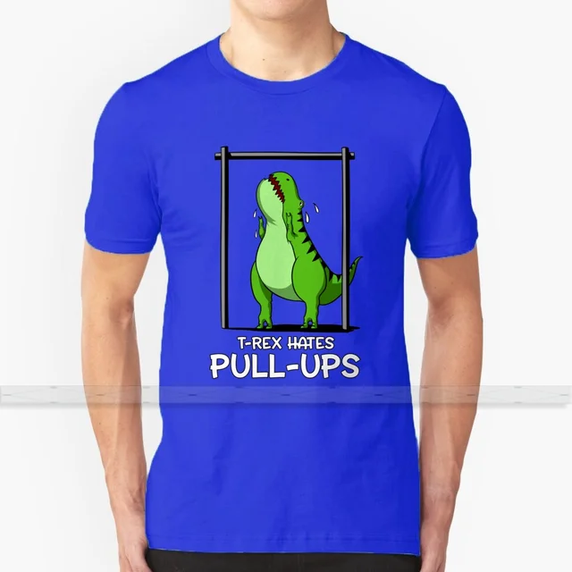 T Rex Hates Pull Ups Funny Gym Cartoon 