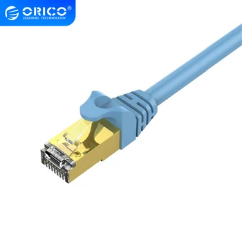 

ORICO Cat7 Ethernet Cable RJ45 Cat 7 Flat Network Lan Cable RJ45 Patch Cord for PC Router Laptop Cable Ethernet 10000 Mbps Blue