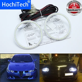 

For Alfa Romeo 147 00-04 Halogen headlight Ultra bright SMD white LED angel eyes 2600LM 12V halo ring kit daytime running light