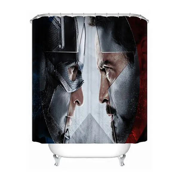 Shower Curtain Пользовательские Marvel Дэдпул Халк душевая занавеска Mildewproof водонепроницаемый полиэстер различные размеры#0421-21-09 - Цвет: Shower Curtain
