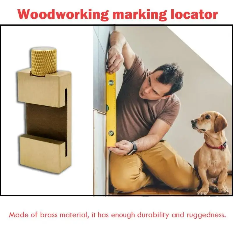 Positioning Block Gauge Brass Block Woodworking Tools Corner Steel Ruler Locator Easy Installation and Simple Design