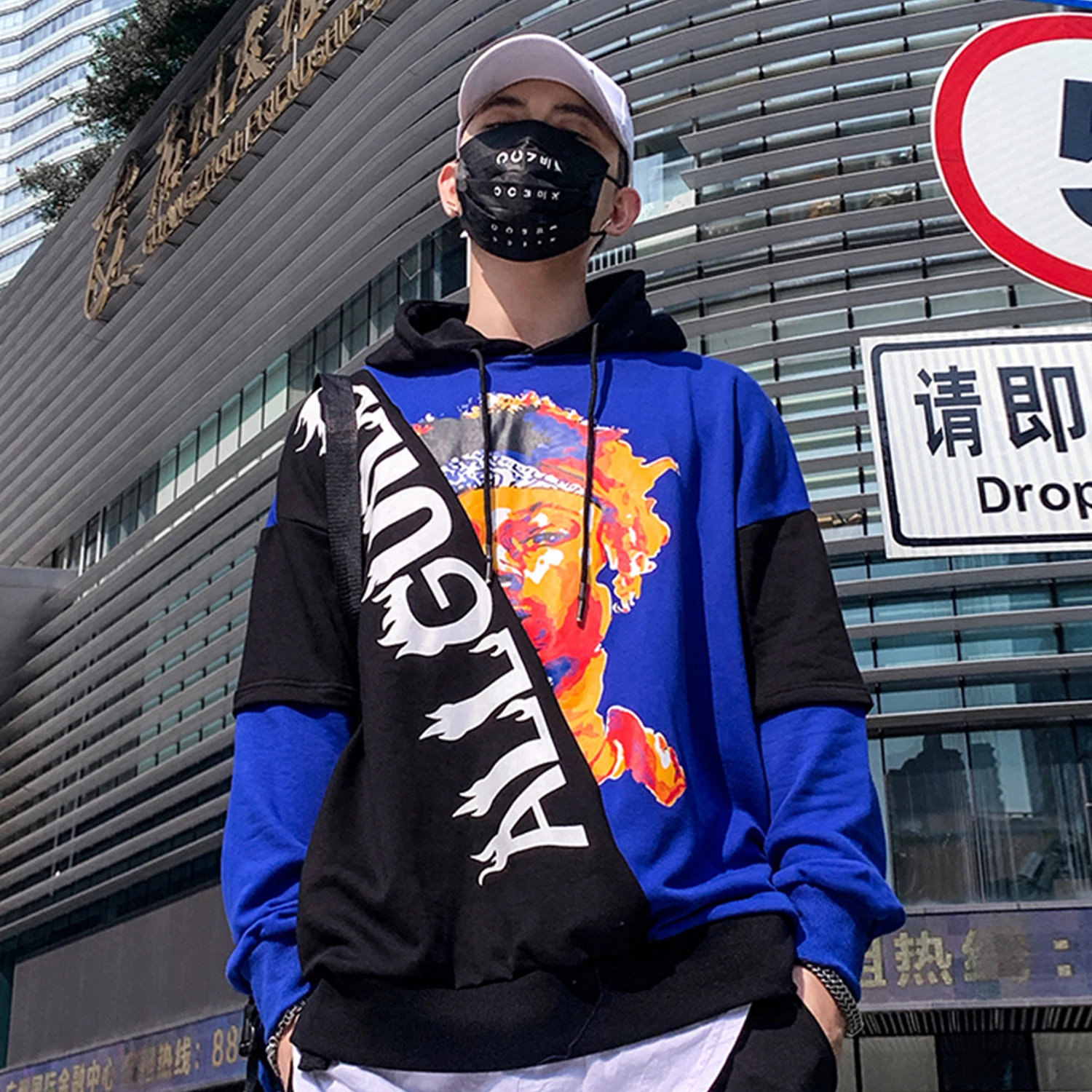 AELFRIC Модные Цветные часы с буквенным принтом толстовки мужские Harajuku Уличная Повседневная хлопковая толстовка с капюшоном пуловер в стиле хип-хоп