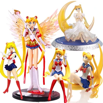 Z postacią czarodziejki z księżyca z Anime rysunek mieniące się anioł maszyny do robienia lodu w księżyc Model postaci materiał PVC rysunek Sailor Moon Model stojący tanie i dobre opinie Tolex 7-12y 12 + y 18 + CN (pochodzenie) Unisex 20CM Wersja zremasterowana Peryferyjne Japonia Produkty na stanie Wyroby gotowe