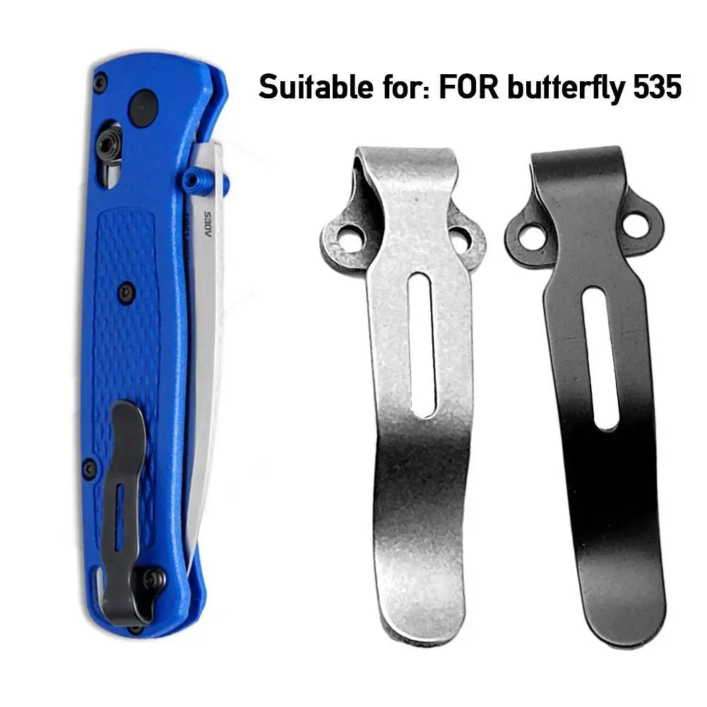 1piece Steel Folding Pocket Knife Back Clip For Butterfly Knife 535 Diy
