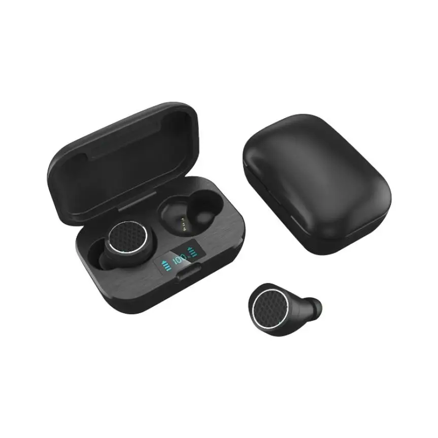 

Bluetooth Earphones True Wireless Earphone TWS in-Ear Earbuds Waterproof Headset 3D Stereo Sound Sport Earpiece LED Power