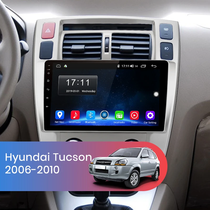 Sale Junsun V1 Android 9.0 2G+32G DSP Car Radio Multimedia Video Player For Hyundai Tucson 2006 2007 2008-2010 Navigation GPS 2 din 1
