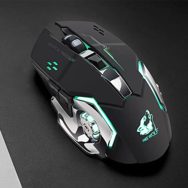 Gaming Mouse Rechargeable X8 Wireless Silent LED Backlit USB Ergonomic Mouse E65A